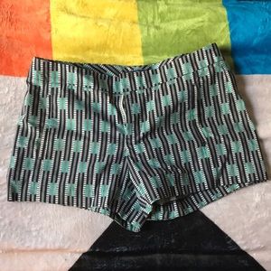 black and mint striped Gap shorts size 2